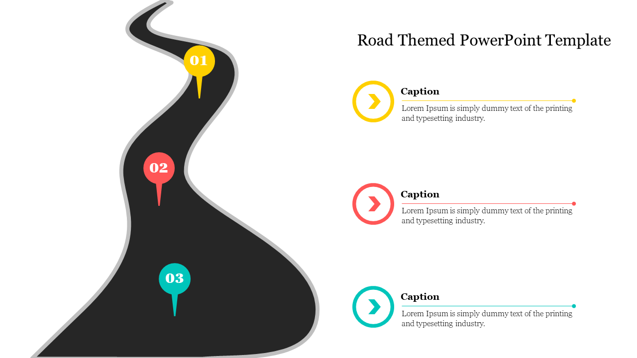 Free Road Themed PowerPoint Template